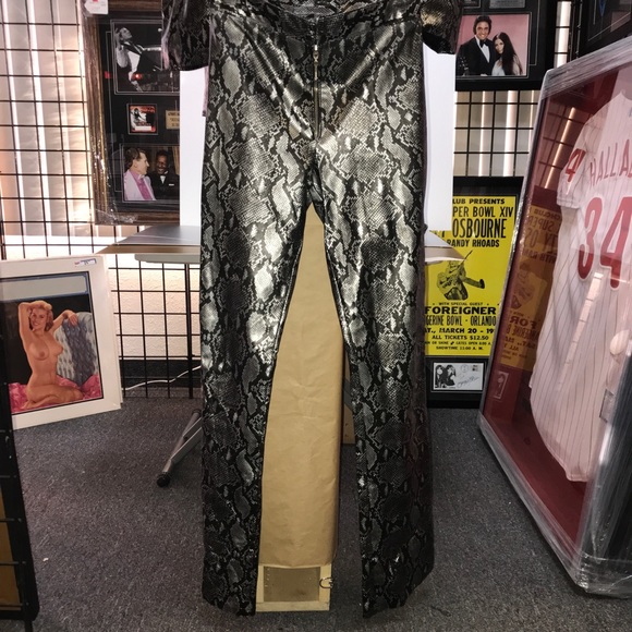 3 Piece Snakeskin Print Stage Wear Set by Pleasure Addict - Jacket, Skirt, Pants - Picture 10 of 15